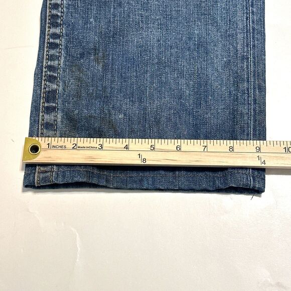 True Religion Jeans 38x30 Straight with Flaps Dark Wash Denim Blue - Picture 12 of 16